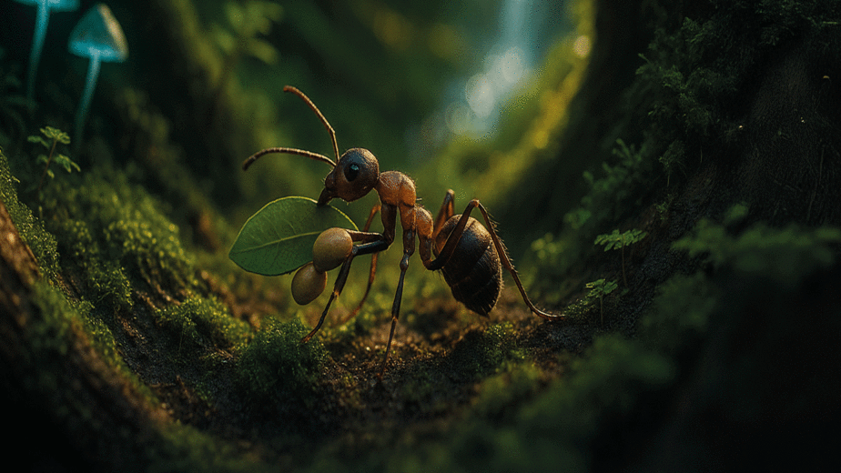 Das Ameisli wanderte durch den Wald, sammelte Vorräte und entdeckte dabei eine verborgene Welt.