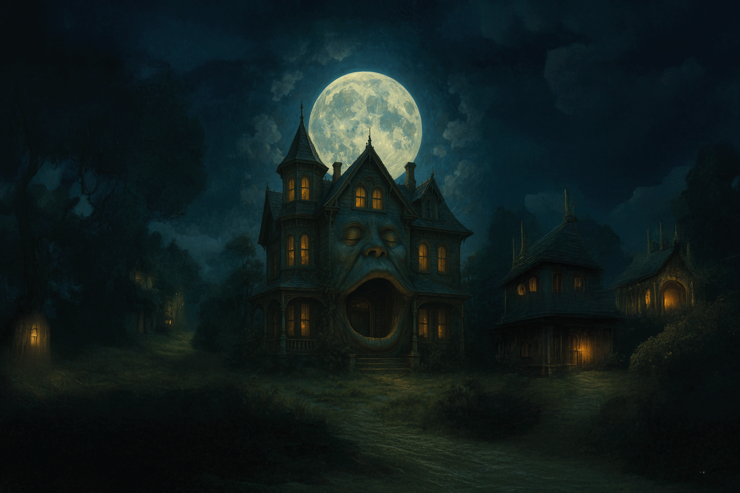 Das Haus, das nur bei Vollmond atmet – Ein altes Anwesen mit eigenem Bewusstsein.