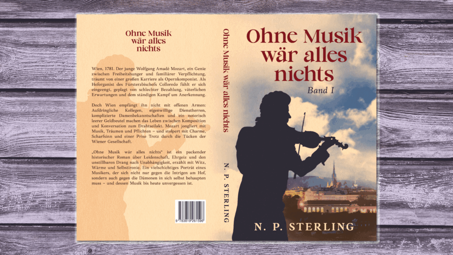 „Ohne Musik wär alles nichts – Band 1“ ist ein historischer Roman über Wolfgang Amadeus Mozart. Im Fokus steht der junge Mensch hinter dem Genie, zwischen Freiheit, Erwartungen und dem eigenen Weg.