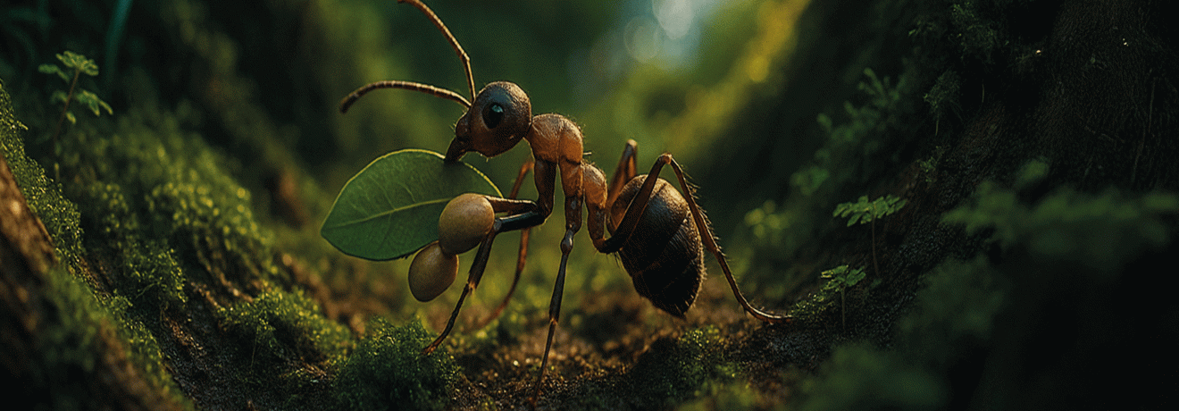 Das Ameisli wanderte durch den Wald, sammelte Vorräte und entdeckte dabei eine verborgene Welt.