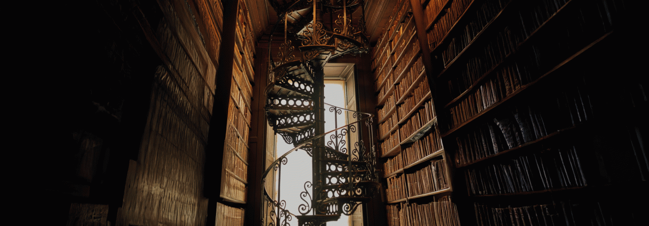 Die Geheime Bibliothek birgt uralte Geschichten, gehütet von Zeit, Staub, Schatten.